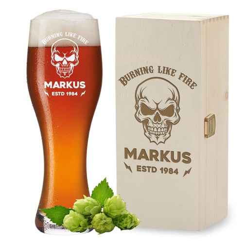 Weizenbierglas liter und - 0,5,