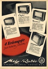 Metz Radio Apparatefabrik Fürth Reklame 1950 Java Capri Hawaii Philharmonie