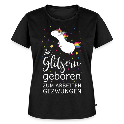 Einhorn glitzern zur arbeit - zur,