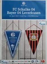 Spielplakat - 13.04.13 - BL - FC Schalke 04 vs. Bayer04  - Wimpel - DIN A1 - S04
