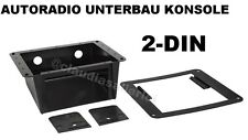 AUTORADIO UNTERBAU KONSOLE Doppel 2-DIN HALTERUNG schwarz