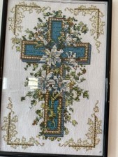 Kreuzstich, Stickerei, religiöse Kunst,Handmade Art, Christliches Symbol