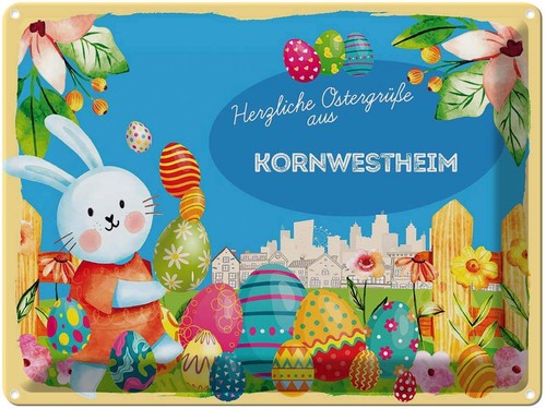 Blechschild 30x40 ostern - 30x40, cm
