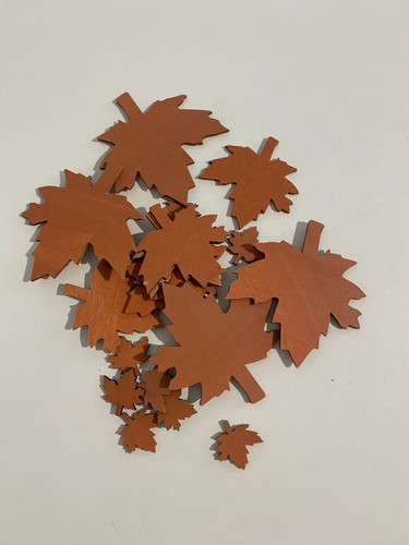 Holz blätter tischdeko - x,
