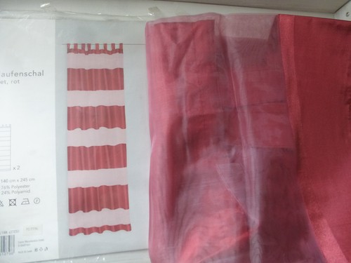 Vorhang schlaufenschal rot nur - vorhang,