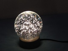 Ikea Space Lampe Kubbo 900.763.21 - Sockel Glaskugel mit Luftblasen weiß - TOP