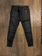 Replay Jeans Schwarz beschichtet Gr. 28 mit RV Damen