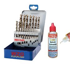 Bohrer Spiralbohrer Set Edelstahlbohrer Karosseriebohrer 19 HSS E Co5 V2A WZG Öl