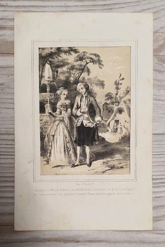 Antike französische gravur - französische,