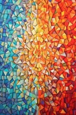 Wandbild: Buntes Mosaikmuster