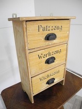 Antik kleiner Holz Werzeug Schubladen Schrank Hängeschrank vintage um 1900