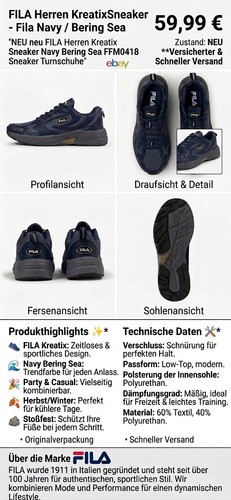 Brandneu ovp fila herren - 👟,