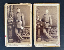 2x CDV Foto Soldat A.B