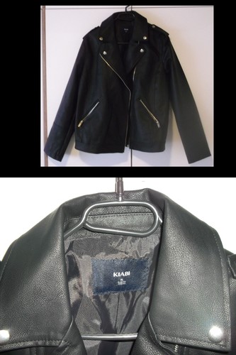 Biker jacke kunstleder kiabi - kunstleder,