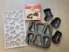 7 Set, Weihnachten, Backform, Weihnachtsmann, Weihnachtsbaum, Schneemann, Glocke