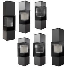 Kaminofen REN schwarz 7 kW Eck Kamin Scheibe modern Holz Ofen S M oder L mit A1