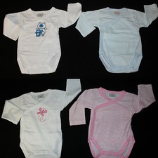 Baby Wickelbodys Wickelbody 2er Set Body Bodies Gr. 50 56 Langarm