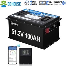 5KW 48V 100Ah LiFePO4 Golf Cart Batterie Metallgehäuse Bluetooth Monitor RV