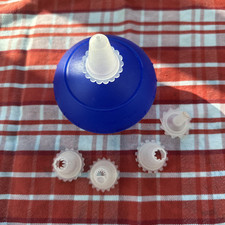 Tupperware Spritzkugel "Mozart" Garnierhilfe blau D60 Tupper Sahnespritze