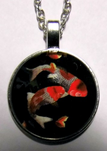Halskette koi amulett necklace - halskette,