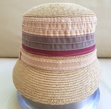 Damen Strohcap, Strohhut von Seeberger Wunderbar feminin Naturstroh 100%