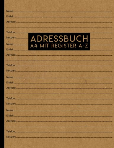 Adressbuch mit z - mit, a-z