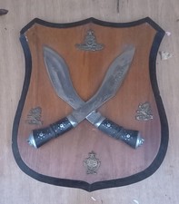 Gurkha Rifles Kukri Souvenier India British Empire Army Badge Veteran Queen Own