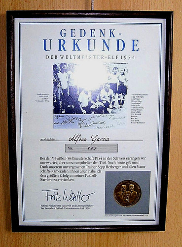 Gedenkurkunde der - gedenkurkunde, "der