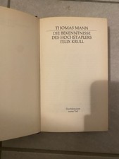 Die Bekenntnisse Des Hochstaplers Felix Krull Buch von Thomas Mann