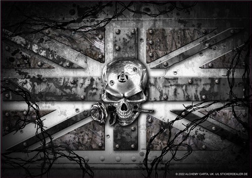 Aufkleber union jack skull - aufkleber,