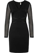 sexy Kleid mit Mesheinsatz Gr