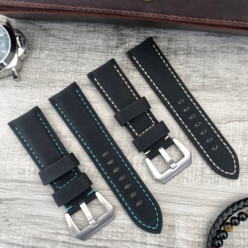 Schwarzes nylon uhrenarmband - schwarzes,