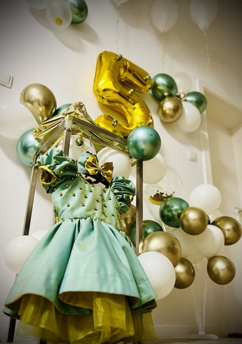 Mädchen tutu kleid grün gold - mädchen, tutu-kleid