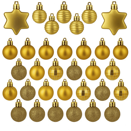 132 weihnachtskugeln gold - 132,