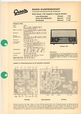 GRAETZ Service Manual  Fantasia 1120, Belcanto 81120, Maharani F 593