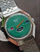 TiccTacc - Vintage MINT Zeno Disc Watch - Rare Lind Green Dial - 21cm bracelet