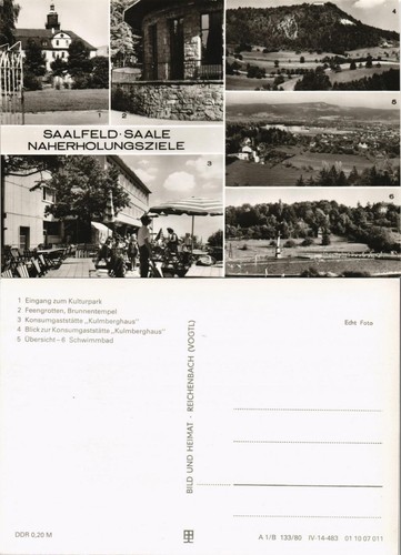 Ansichtskarte saalfeld - ansichtskarte,
