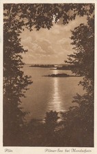 Plön, Plöner See bei Mondschein ngl F7582