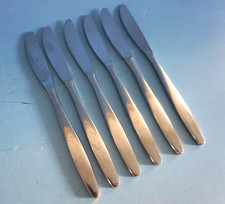 WMF Lüneburg Besteck 6 Menümesser Tafelmesser Messer Cromargan (F025-1711)