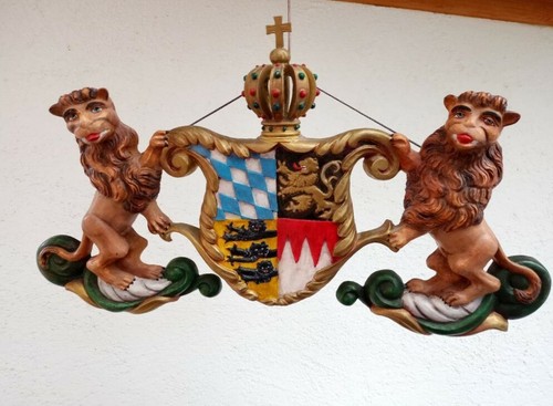 Bayern wappen handgeschnitzt - wappen,