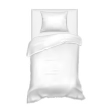 1B Hotel Bettwäsche Weiß 135x200 cm Linon 100% Baumwolle mit Reißverschluss