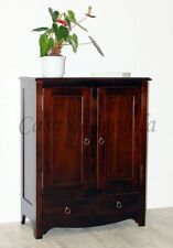 Massivholz Kommode 78x100x37cm Braun kolonial nußbaumfarben Anrichte Flurschrank