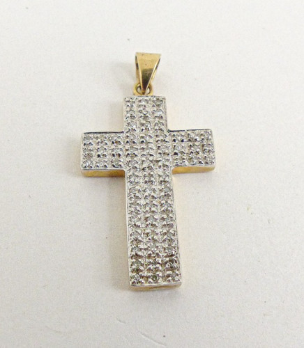 Gold diamant kreuz - gold,