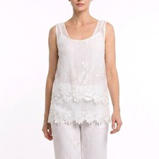 Italy Damen Blusen Top Chiffon
