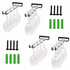 4 Stk Weinglashalter Hängend Weingläser Halterung Regal Gläserhalter Wandmontage