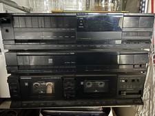 Grundig HiFi Anlage, Schwarz, Verstärker, Radio, Doppel-Kassettendeck alt