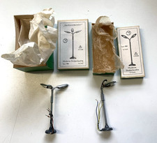 Sachsenmeister,DDR, 2 Moderne Straßenleuchte,H0,1418/3088,1960,OVP,2/3 flammig