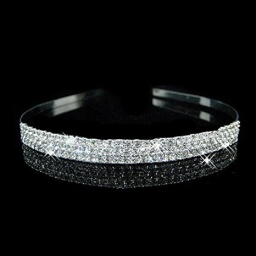 Tiara diadem 3reihen haarreif - diadem,