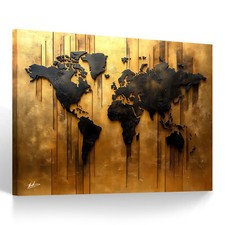 Leinwand Bild Weltkarte