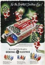 AD54 Vintage Weihnachtsbaum Lichter Werbung Werbe Poster A4